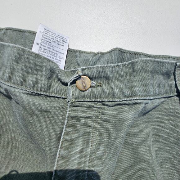 Vintage Carhartt Shorts Mens 42 Moss Green Pockets 8.5" Inseam Workwear Cargo - Picture 4 of 9